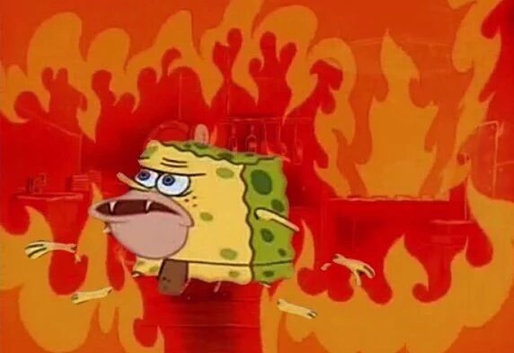 Caveman SpongeBob on Twitter: "when the squad is flaming you and you