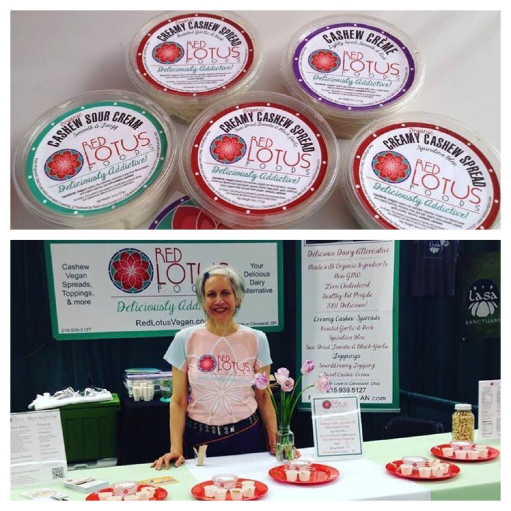PGHvegfest's tweet photo. #deliciouslyaddictive cashew cheese spreads from @RedLotusFoodsOH #vegan #pittsburghvegfest https://t.co/QCVNBQWVOO