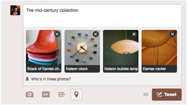 Screen shot of the Tweet composer with alt text applied to four images