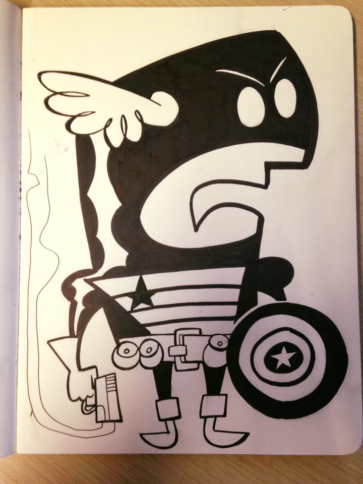 Today's doodle: US Agent. Cuz: Reasons
#USAgent #UPACartoon #CaptainAmerica #Marvel