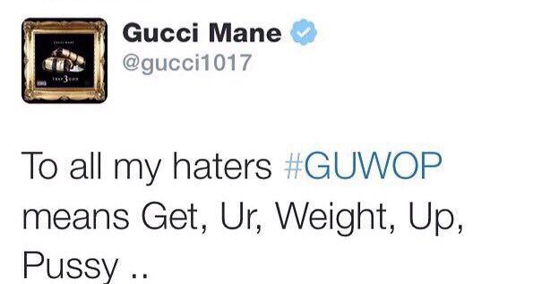 Gucci the Philosopher.