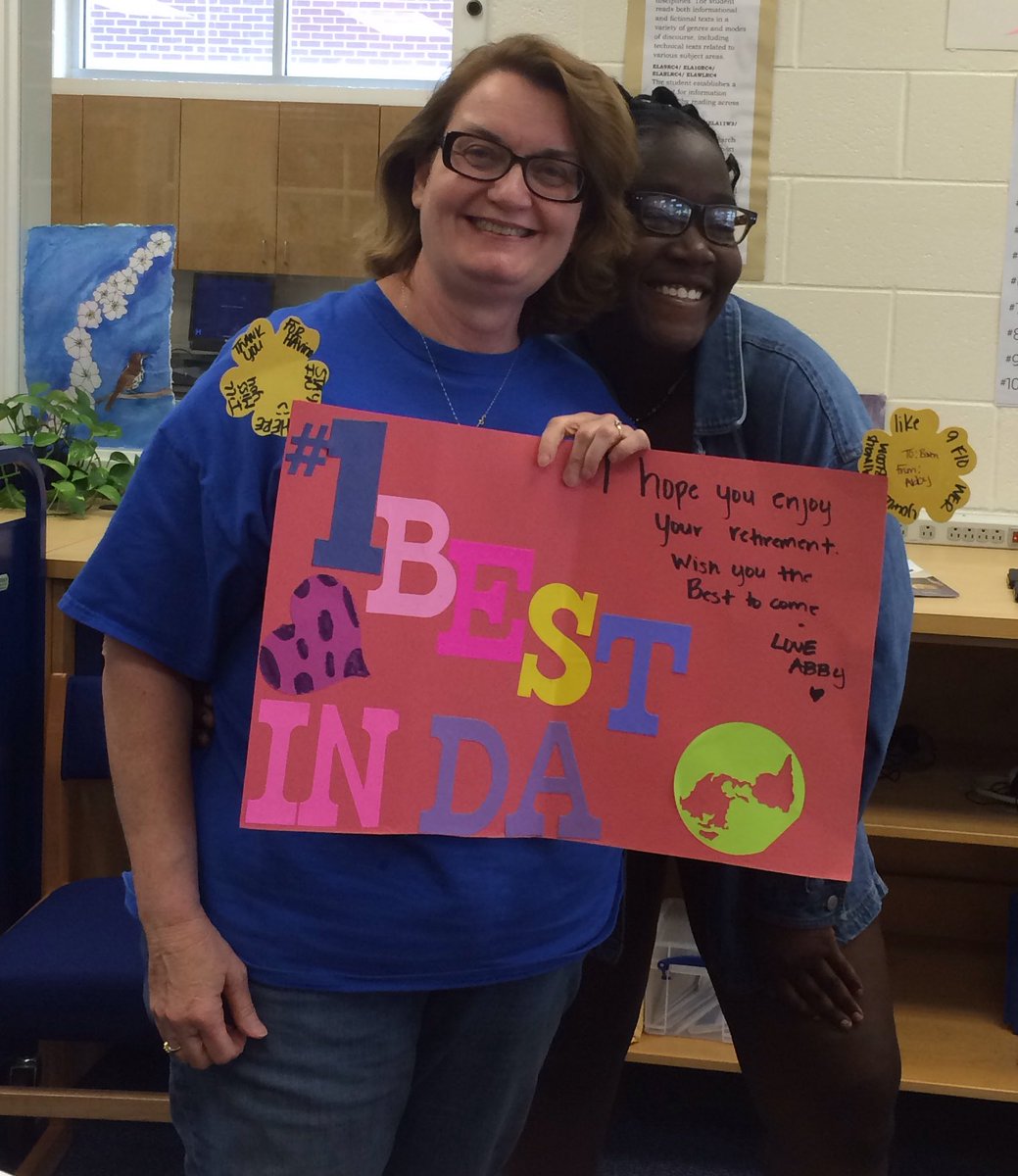blantonbrian's tweet photo. My former library media partner &amp; dear friend @groundhog51 (aka DeDee) named #1 best in da 🌎. #ensuringsuccess #gaed https://t.co/s63Yud3e7c