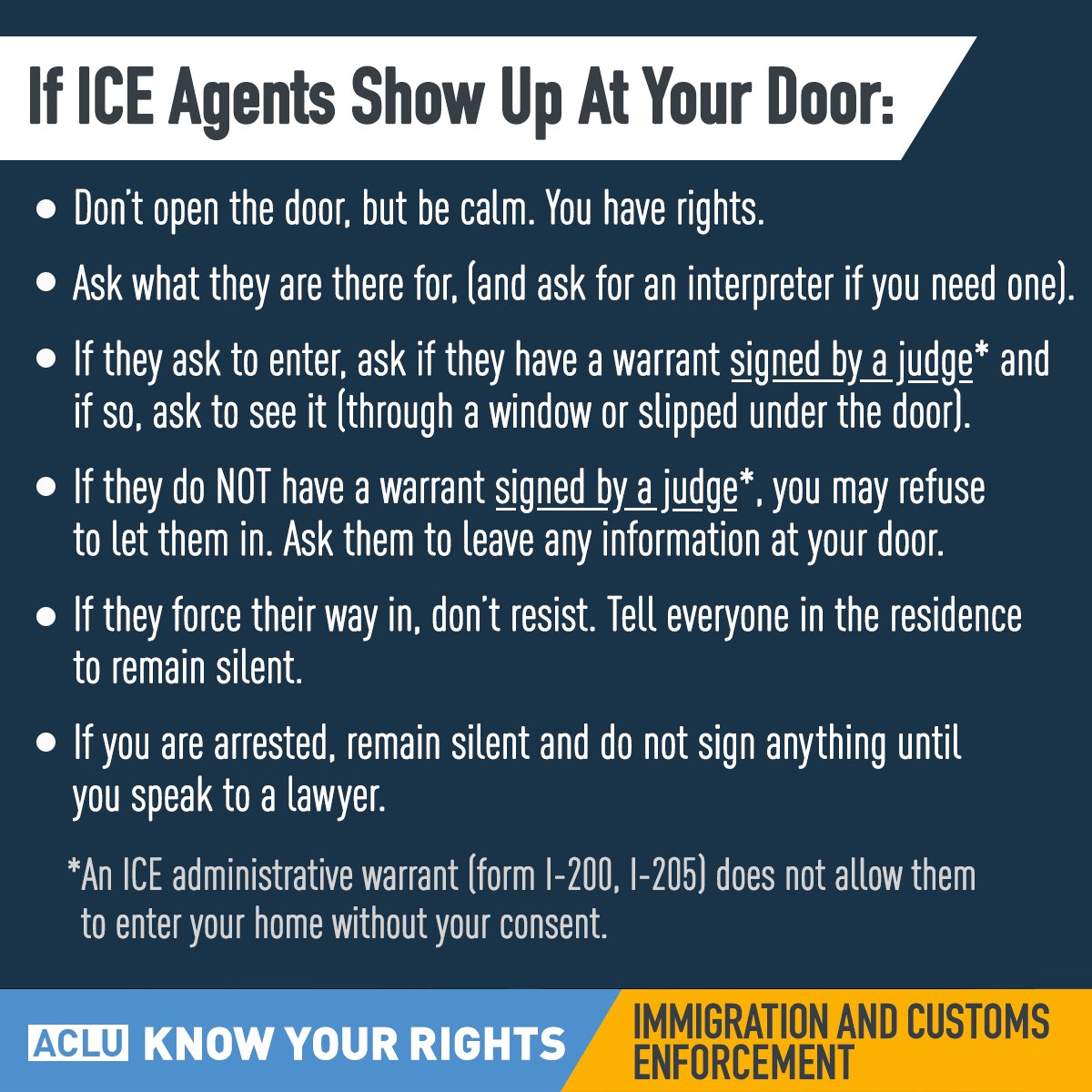 Image result for if ice agents show up at your door