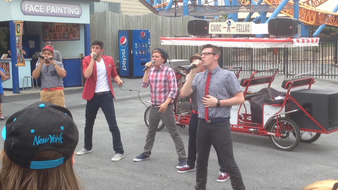 stgmngrmichael's tweet photo. Choc-A-Fellas preview! #Hersheypark #hersheyhappy #summer2016 #WindishMusic https://t.co/OIiYOfrhj8
