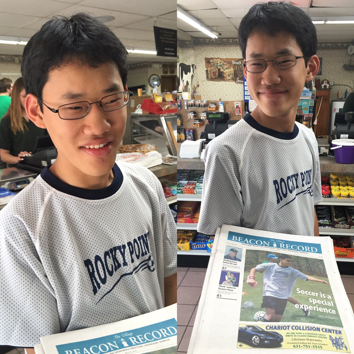 MicheleAnzaldi's tweet photo. @DesireeKeegan  Frankie was so excited to see his picture on the cover!!! This made his day!! His smile says it all. https://t.co/RLEpbq6TmP