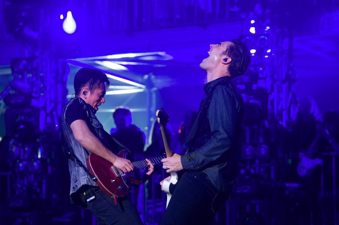 Busted's tweet photo. Good times in Bournemouth #PIGSCANFLY https://t.co/3r2cP734gG