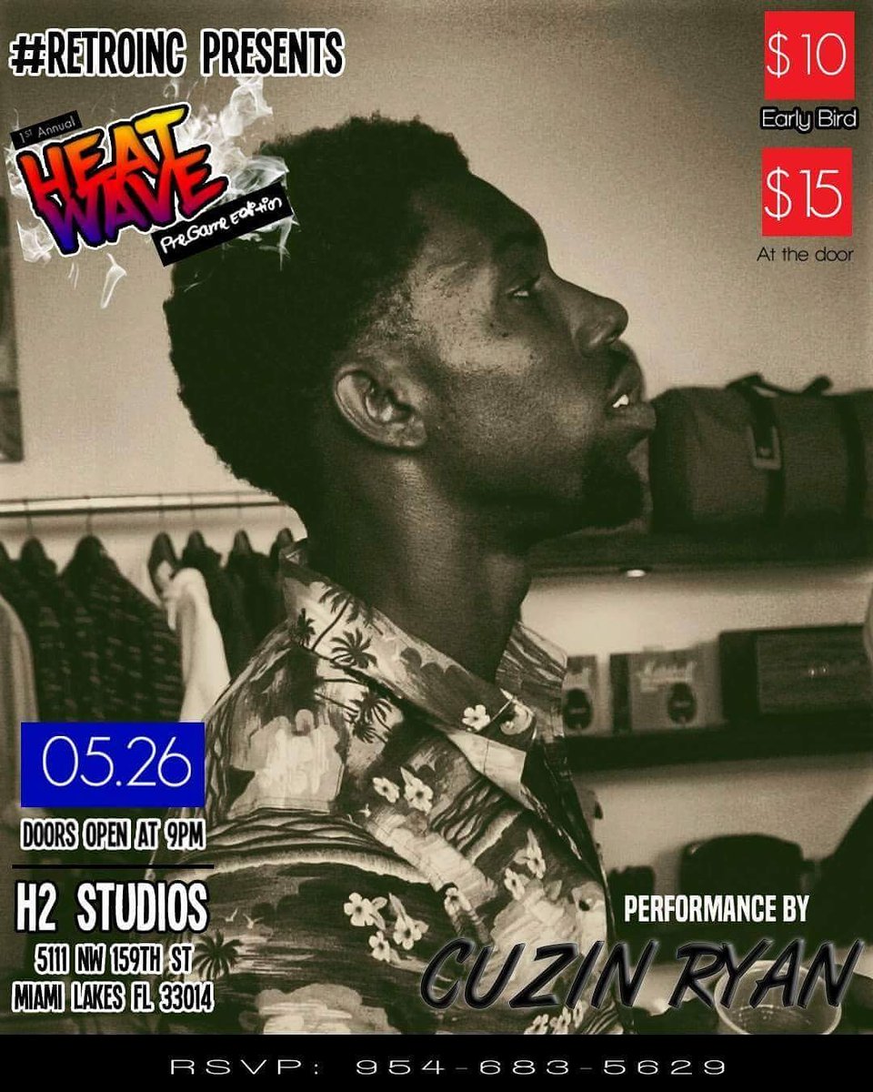 IAM_NUTZO's tweet photo. 5/26 The Memorial Weekend Kick Off @Cuzin_Ryan is Performing Live tonight at #H2Studios come out and support. https://t.co/vTG7w8Uoob