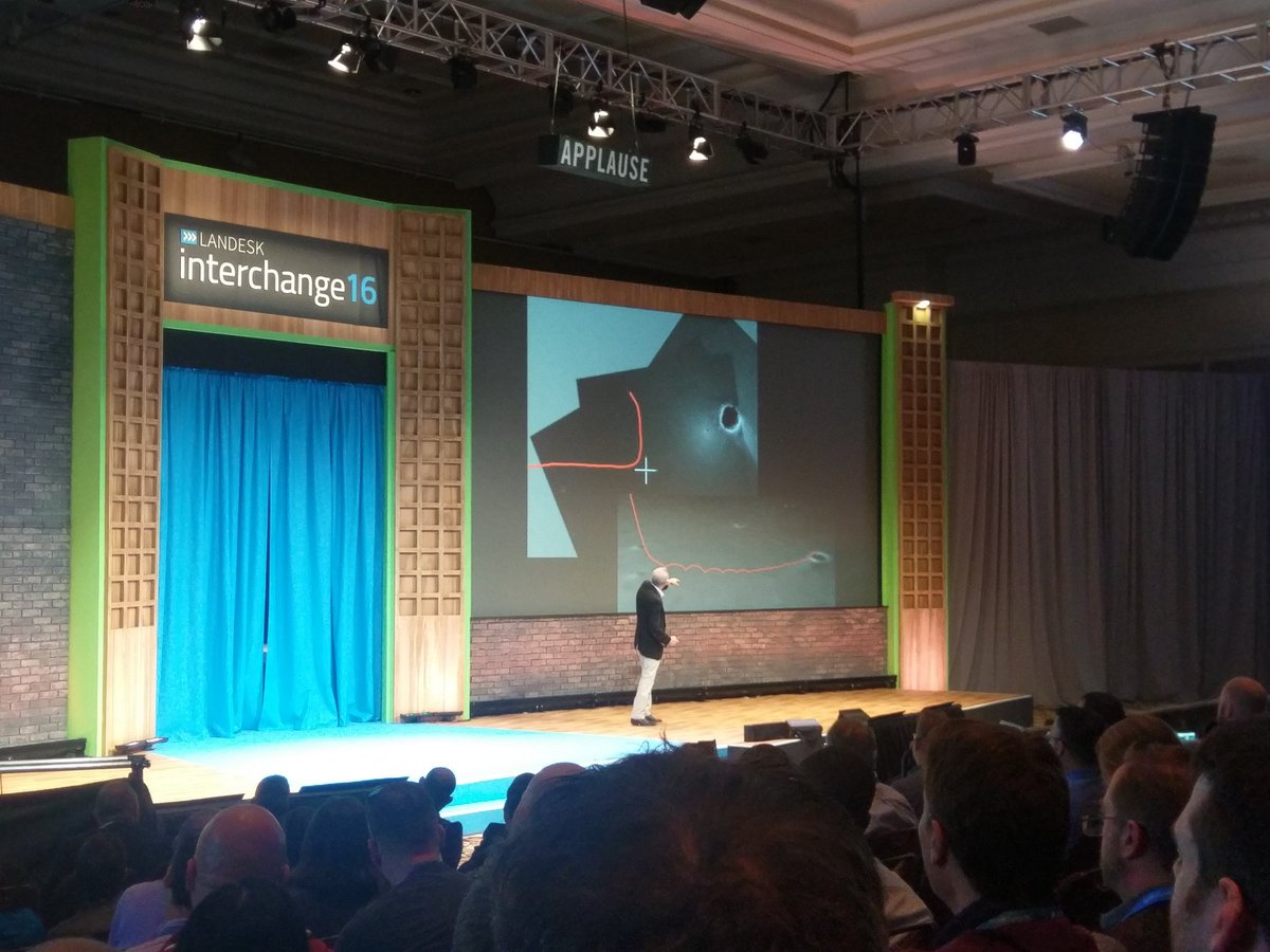 Froggmann_'s tweet photo. Dr. Steven Squyers on Opportunity's hole in one on Mars. THIS is cool stuff! #interchange16 https://t.co/QQqBoIyG1y
