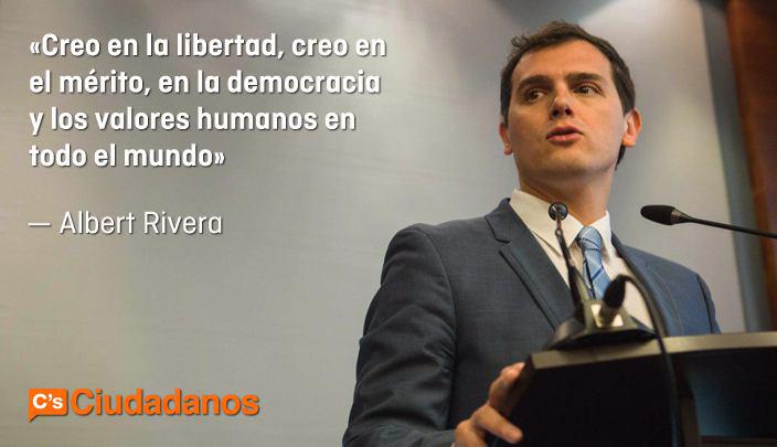 Cs_Andalucia's tweet photo. .@Albert_Rivera "Creo en la libertad, creo en el mérito, en la democracia y en los valores humanos en todo el mundo" https://t.co/rCM6f7lUAr