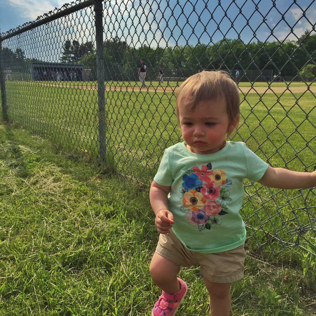 mrsdizazzo's tweet image. The littlest HB baseball fan! #playoffs #goHB 💙⚾️