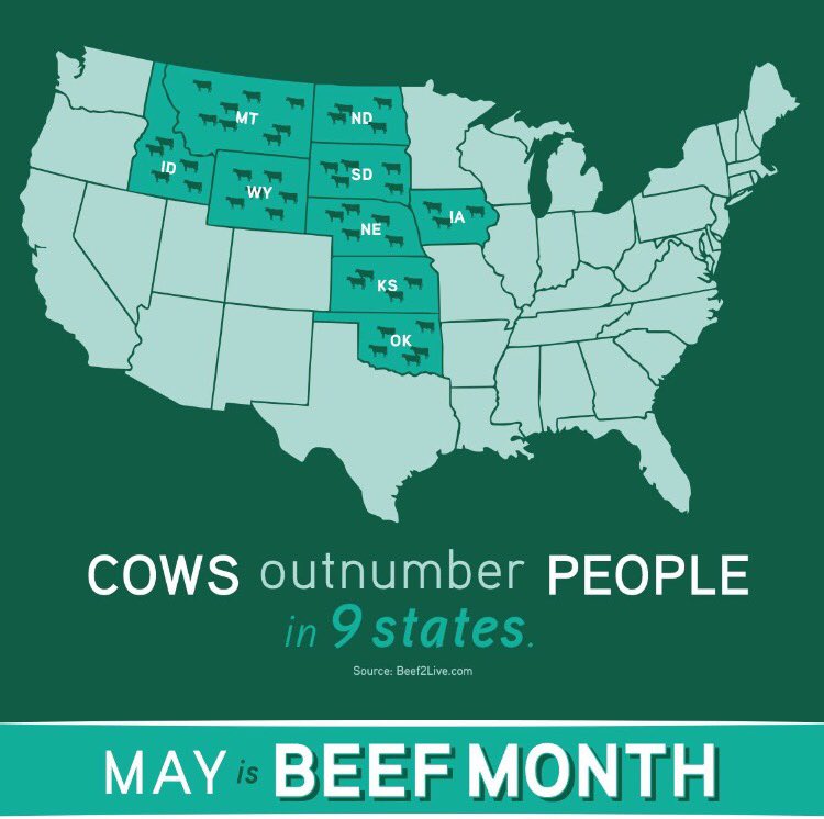 3SistersWI's tweet photo. There is only a few days left in May, but check out this fun fact! 🐮 #funfact #BeefMonth #supportlocal https://t.co/TnVNFjfPsL