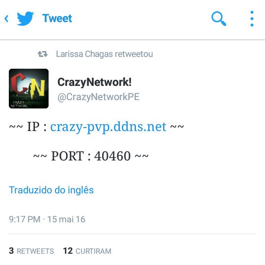 CrazyNetworkPE's tweet photo. @padraogamer https://t.co/iTjsmN8pYn
