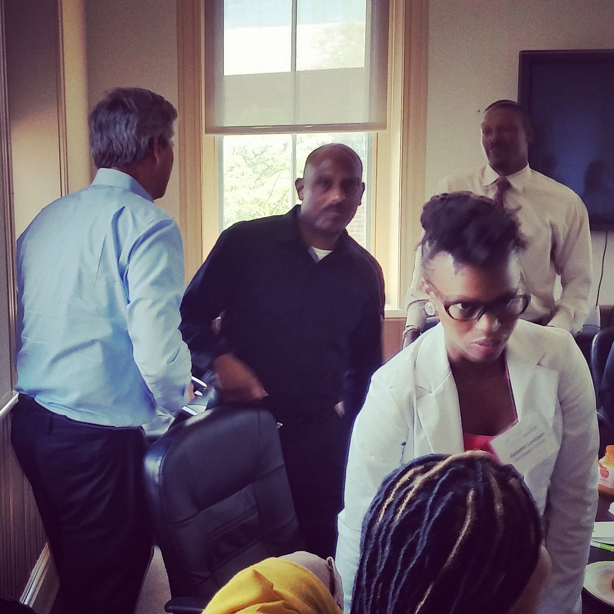 DougSpeight's tweet photo. Meeting of Titans. @4thlettermusic and @SteveCase at @villagecapital #vilcapfintech https://t.co/7CEU0don9N