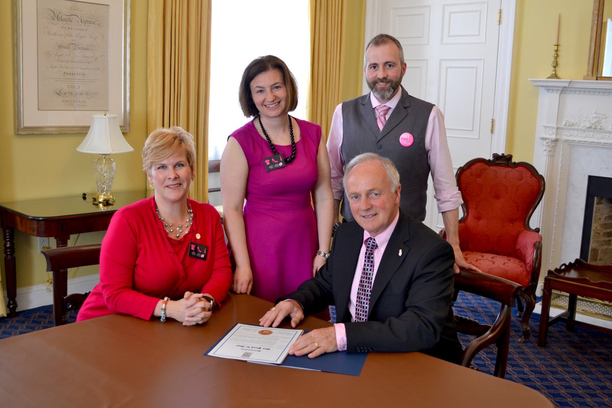 BreastCancerCCS's tweet photo. The proclamation with Nova Scotia's Minister of Health declaring today #GetPinkd Day in NS. Thank you @nsgov! https://t.co/YOSyNcphG7