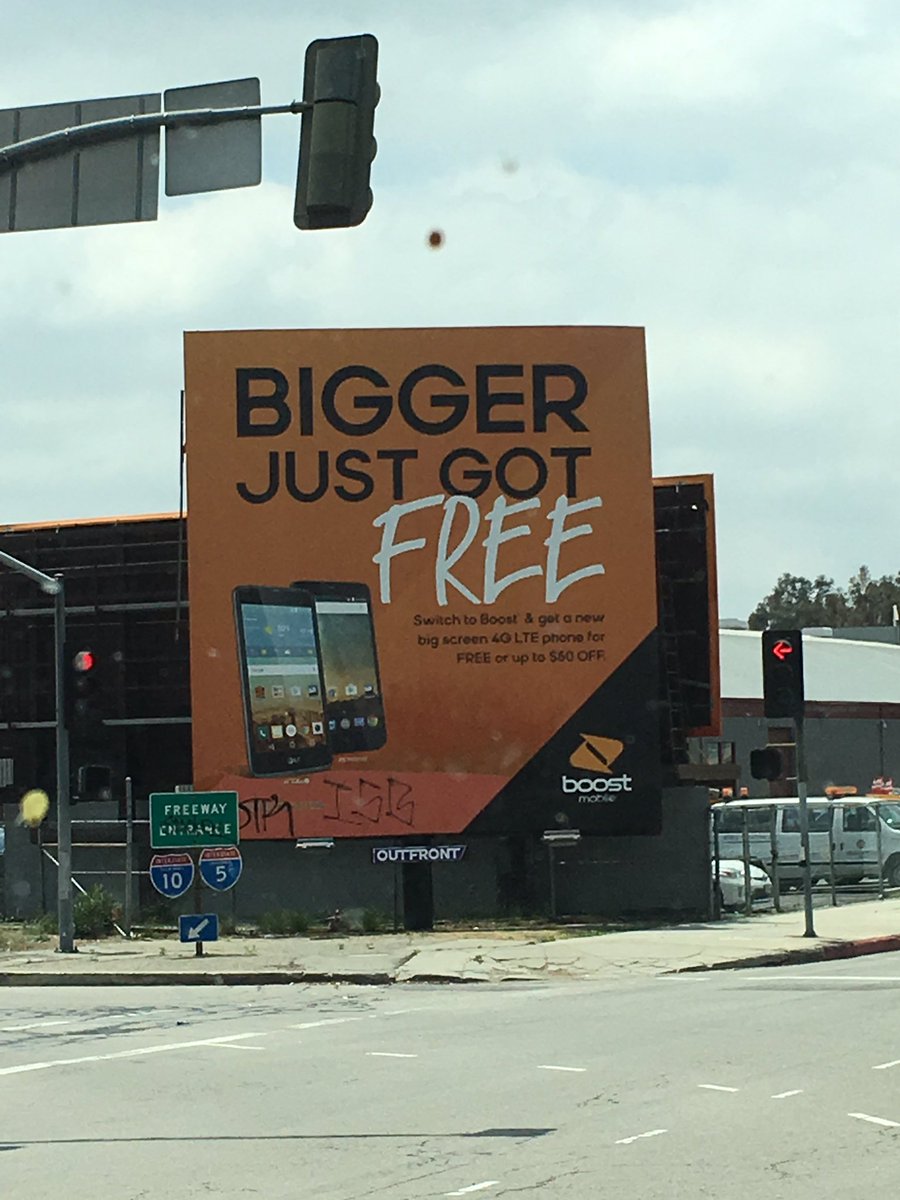 'Bigger just got FREE' 💢 Boost is taking bigger to the next level! 💢 #TakingOverBillboards #ThatsBig @SPG_Simonson