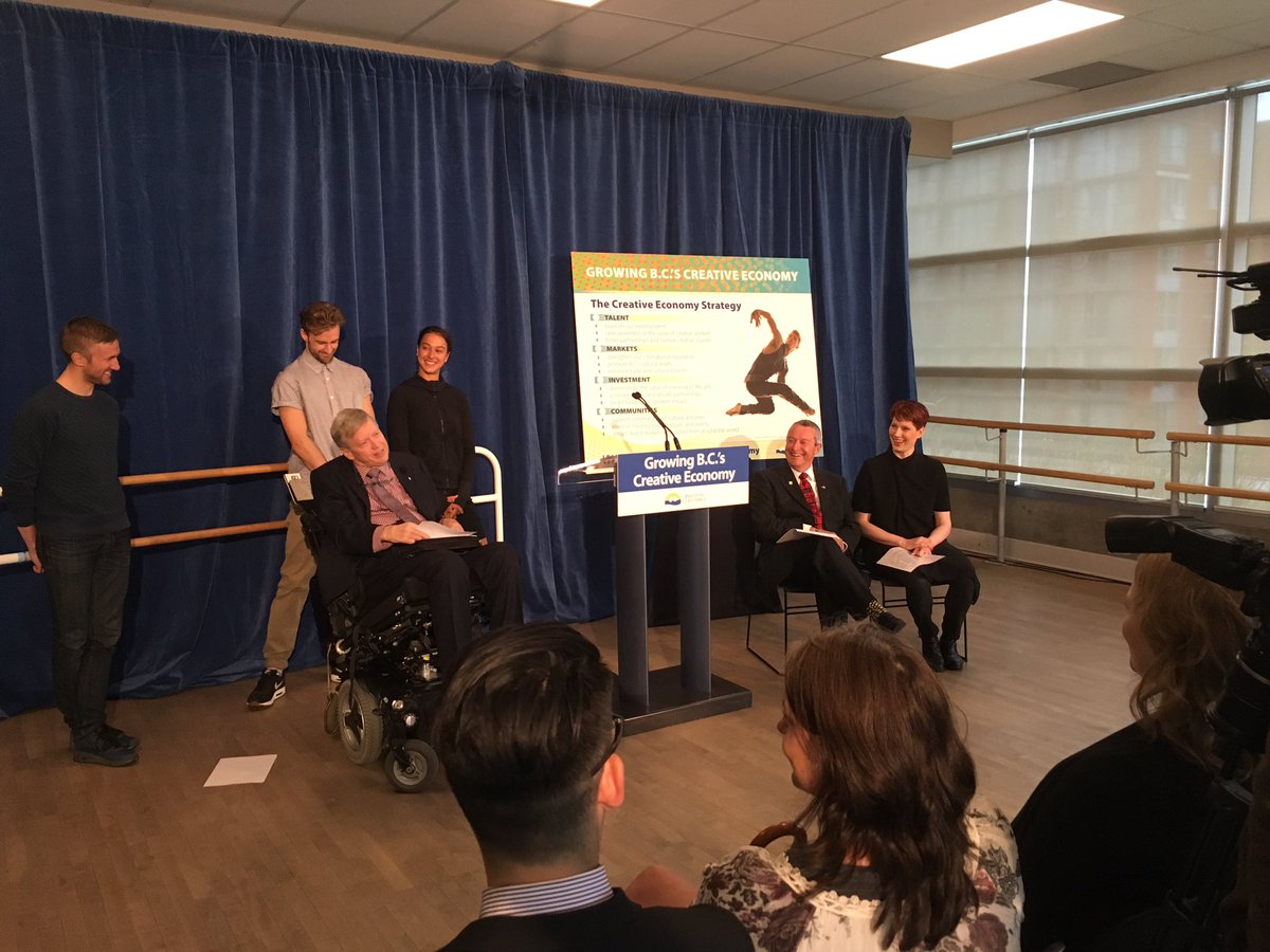 robgloor's tweet photo. @FassbenderMLA making announcement with @sam_sullivan at @dancecentre https://t.co/Jjho1mMXya