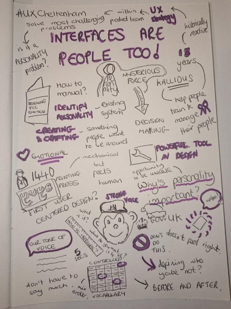 sarahMc502's tweet photo. Very lucky to have @danrhealy in our #UXCheltenham meet up group, fantastic speaker & I even managed a #sketchnote https://t.co/Asu9Qh8X0t