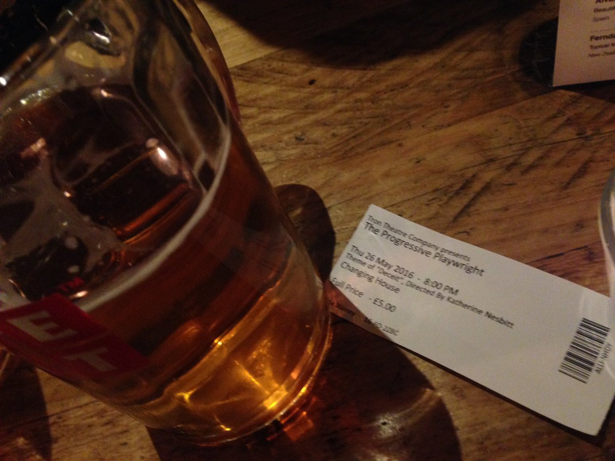 butterflybombco's tweet photo. Lovely night at #progressiveplaywright seeing @anna_bee87's new play Truth or Dare. Pint time! https://t.co/krdG2Ec5S0