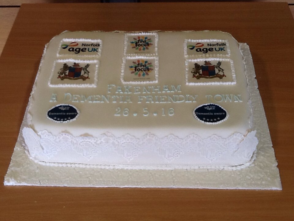 JoMountjoyDixon's tweet photo. For any business not at launch tonight, you missed out on a slice of this #launchcake @ageuknorfolk @firstfocusfak https://t.co/SW0qop9grw
