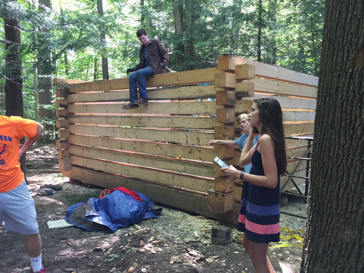 sam_woods_9's tweet photo. Working together on our log cabin is how we #CatchMeaning https://t.co/F95IyCnx9n