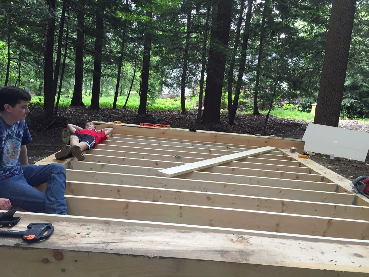 sam_woods_9's tweet photo. Working together on our log cabin is how we #CatchMeaning https://t.co/F95IyCnx9n