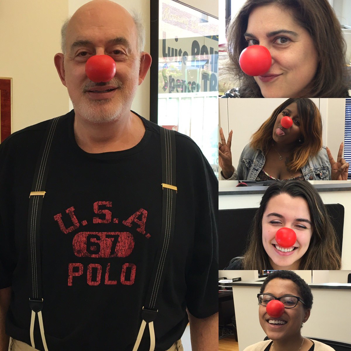 Geto_deMilly's tweet photo. #RedNoseDay fever has hit Geto &amp; de Milly, and we couldn't be happier! https://t.co/FMuwhzxrL1