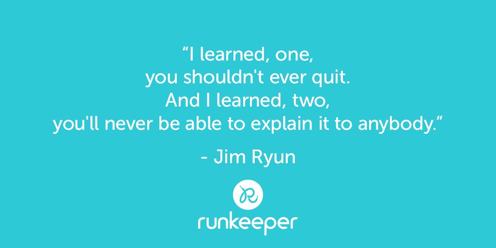 Runkeeper's tweet image. Do you ever find yourself explaining why you run to family and friends?