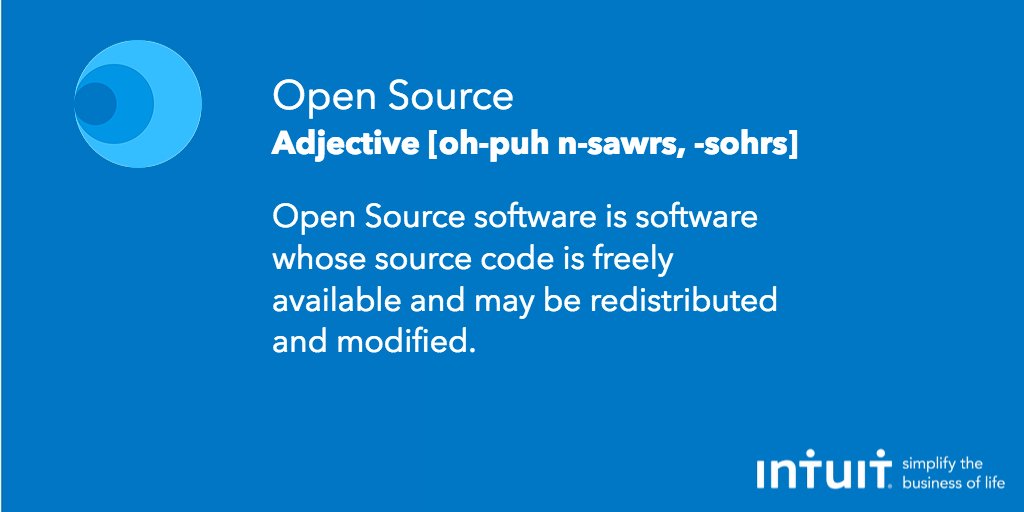 Intuit's tweet photo. Ever wondered what "open source" is all about? #TechTermsDefined https://t.co/FhDwTqsXq2
