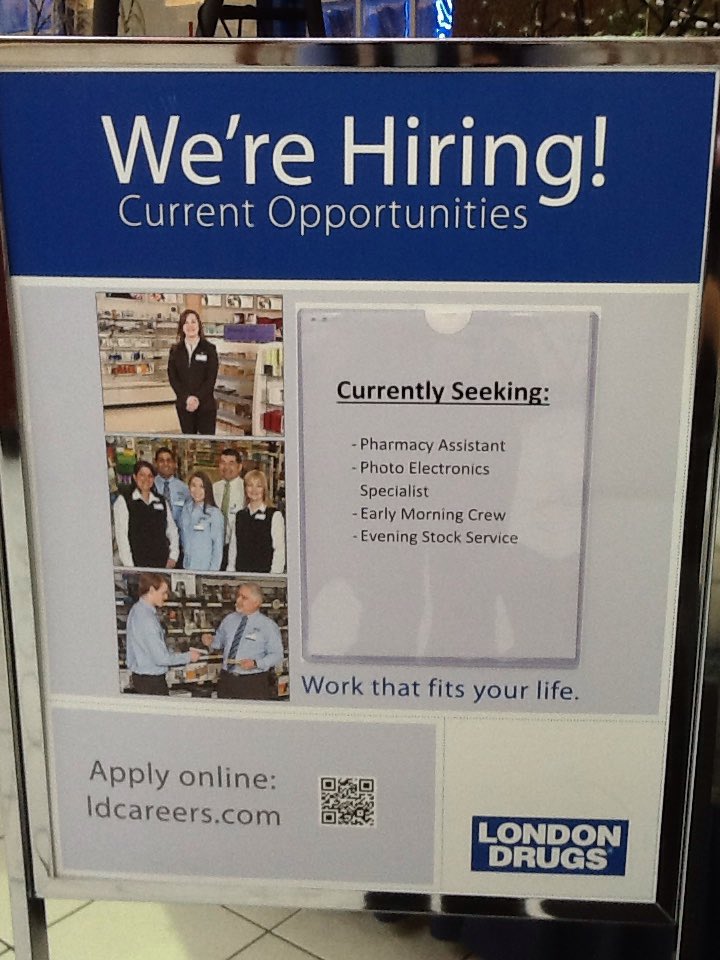 Looking for a great place to work? We're hiring! Come join our team! Come speak to us in-store for more details.