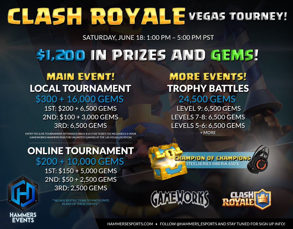 HammersEsports's tweet photo. We're excited to announce our arrival into @ClashRoyale w/ a tourney hosted by @MonsterDface https://t.co/laEDXf6JfW https://t.co/29kBF1gxj0