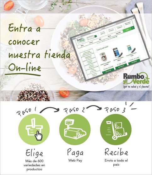 Te invitamos a conocer la tienda #RumboVerde, entra a rumboverde.cl y conócenos!