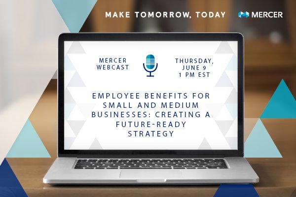 PearlySiffel's tweet photo. [WEBCAST 6/9] Hear how SMBs are using #MercerMarketplace 365+ to engage EEs &amp; lower costs: https://t.co/qDJcWjqdIo https://t.co/RqGBDP1OhS
