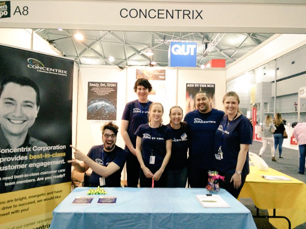The <a href="/Concentrix/">Concentrix</a> team at the Brisbane #Careers &amp; #Employment Expo, come and meet our awesome team today!