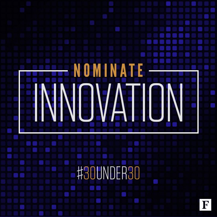 Forbes's tweet photo. Calling the world's greatest innovators: Should you appear on #30Under30? Tell us why: https://t.co/yeKqN4iTrd https://t.co/wX8VUTFtX3