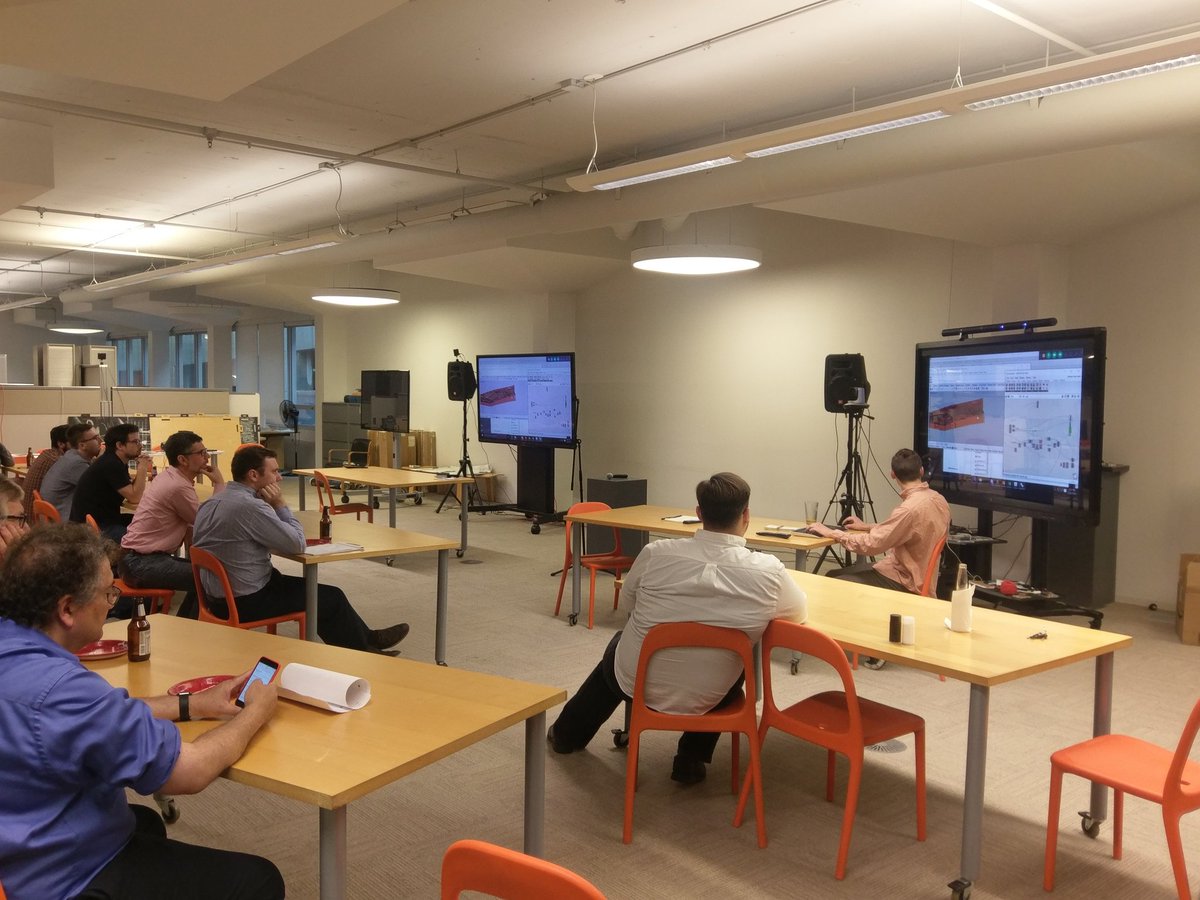 BNIM_IS's tweet photo. Michael presenting his workflow for 3D printing Revit models using Grasshopper at the monthly Innovation Fourm https://t.co/YHID20JHz3