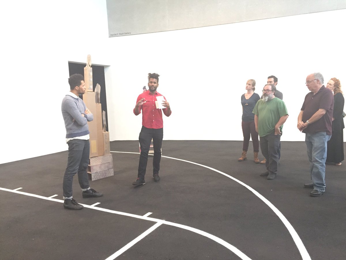 ContemporarySTL's tweet photo. Lyndon Barrois Jr. & Aaron Coleman discussing #artandbasketball ππ¨ https://t.co/b3U9W4BCyT