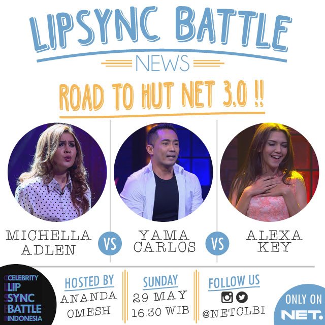 NETCLBI's tweet image. Yuhuuu! Sajian pembuka menuju NET 3.0 bersama @michelladlen @yamacarlos @alexa_key #netclbi #IndonesiaLebihKece