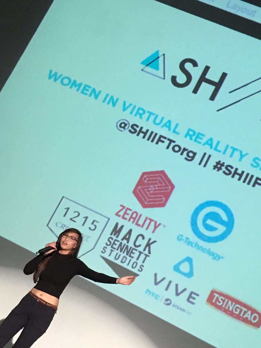 Braenco's tweet photo. Jen from Women of VR getting ready to give away prizes. #SHIIFTnow @htcvive https://t.co/rKXcOuhbDe