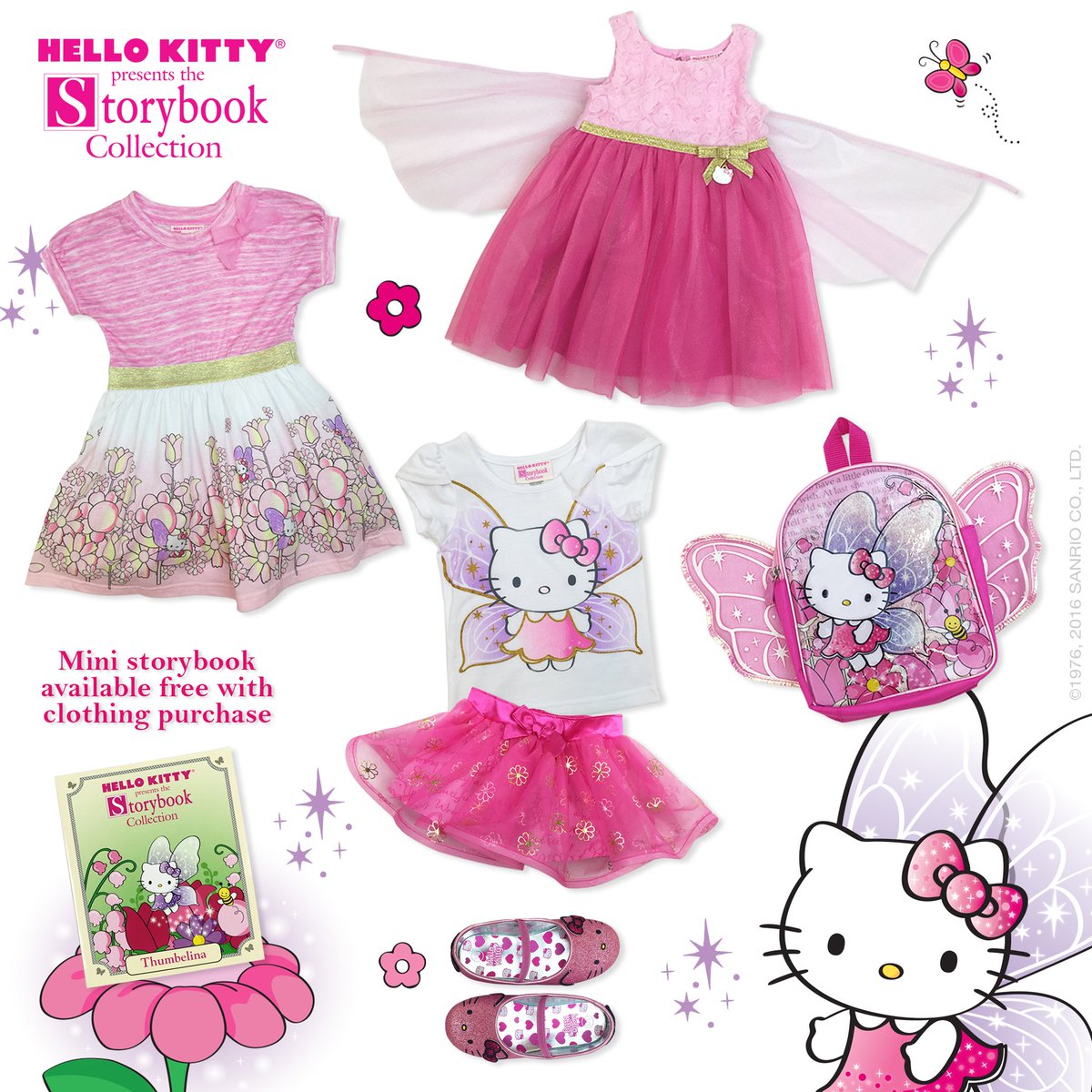 hellokitty's tweet image. #HelloKitty presents a new Storybook Collection for Toddlers, inspired by #Thumbelina! Find them at @Target!