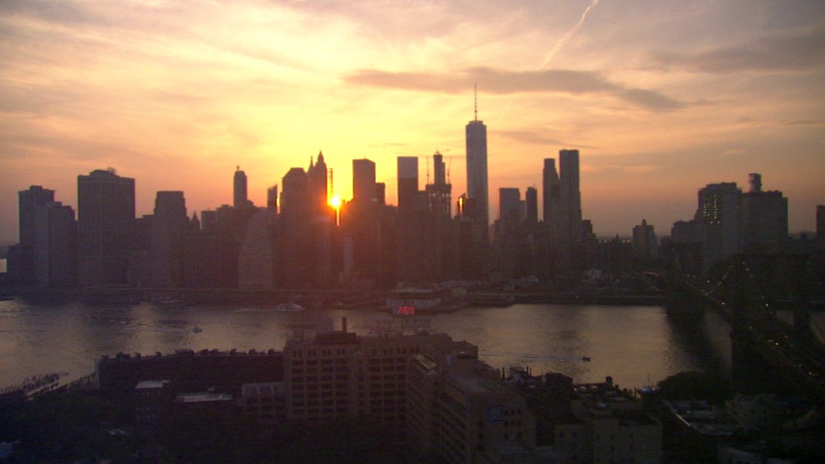 LeeGoldbergABC7's tweet photo. Tonight's sunset at 8:17pm. @abc7ny https://t.co/RwYkL7qpr5