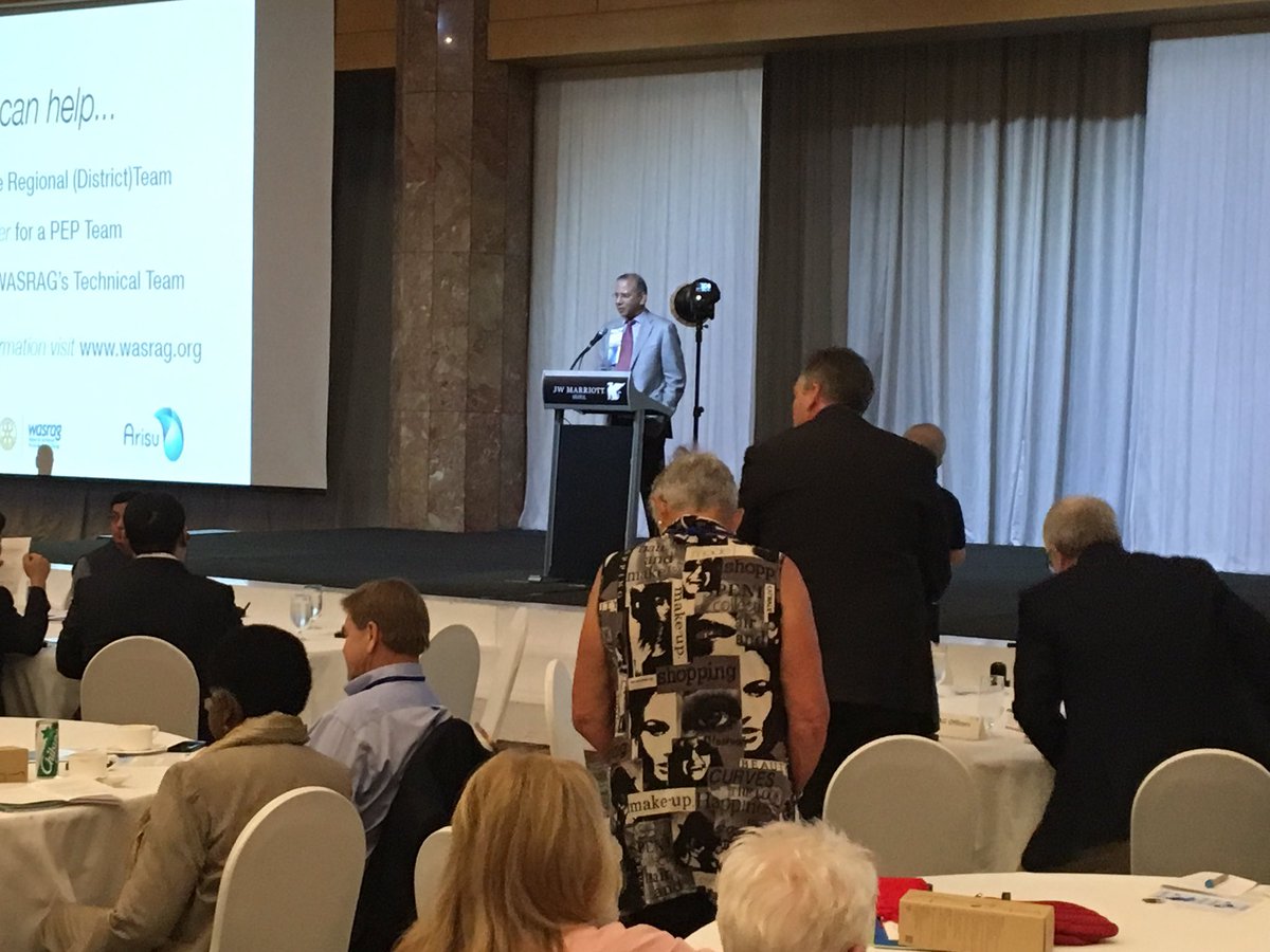 EllKushnir_RI's tweet photo. @KRRavindran105 welcomes attendees at Wasrag's #water summit @Wasrag_WASH #rotary #Rotary16 https://t.co/L3wXUFUvfF