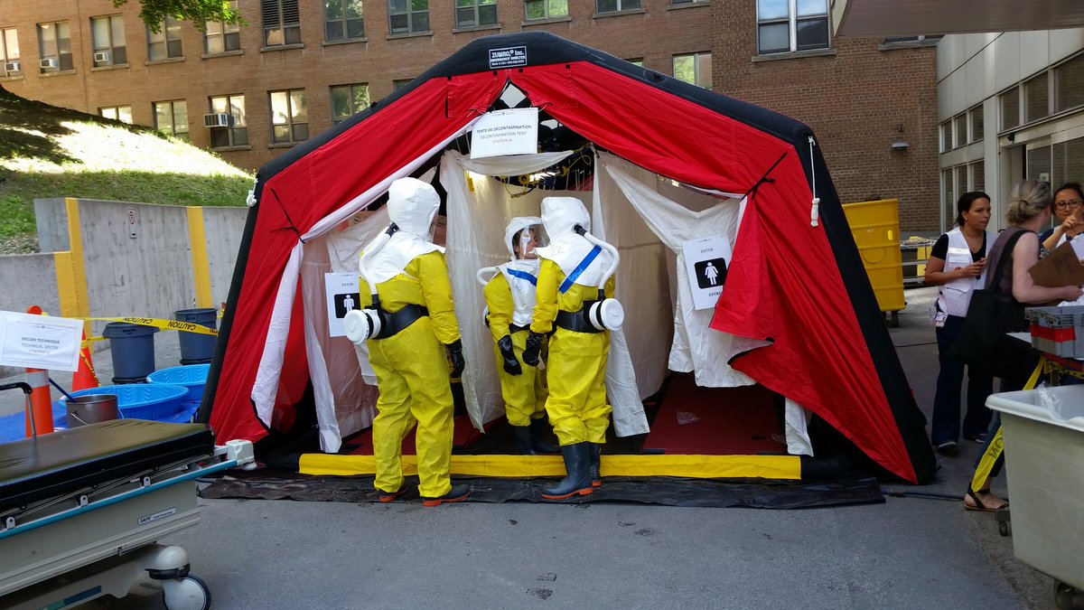 jharroche's tweet photo. Great day of CBRN decontamination simulation & training @cusm_muhc . Job well done to the ED team! #SimulationMTL https://t.co/oBwXSuaoDT
