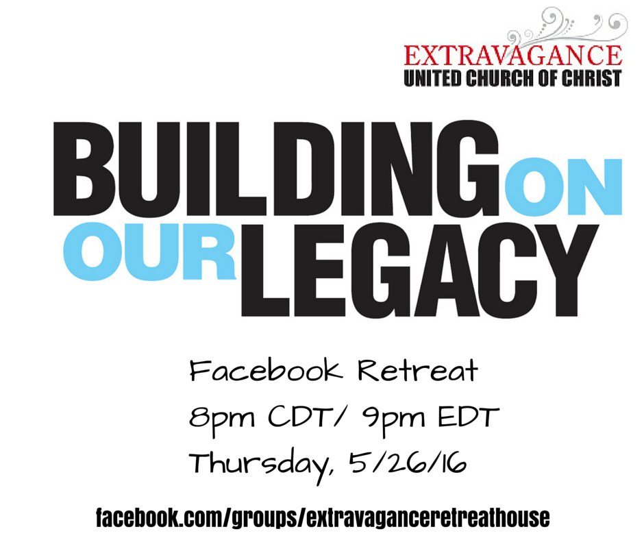 ExtravaganceUCC's tweet photo. If you're online tonight, let's talk about Legacy. What are we leaving behind? 8pm central: https://t.co/sbtacFYCZE https://t.co/wzja1RAgQD