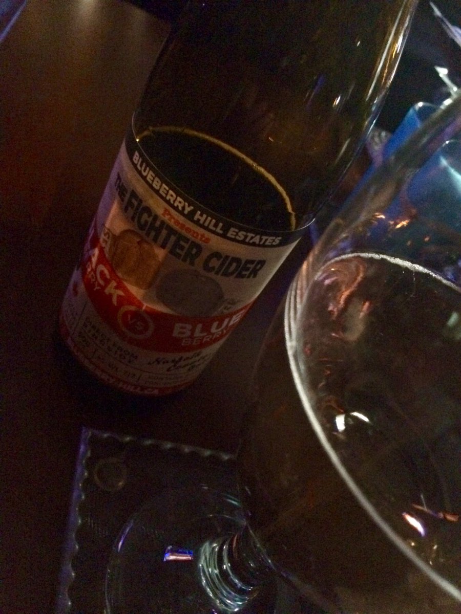 suereformer's tweet photo. After a long day at the office it's time for some #fightercider @blueberryhillca https://t.co/QEChOhMpBi