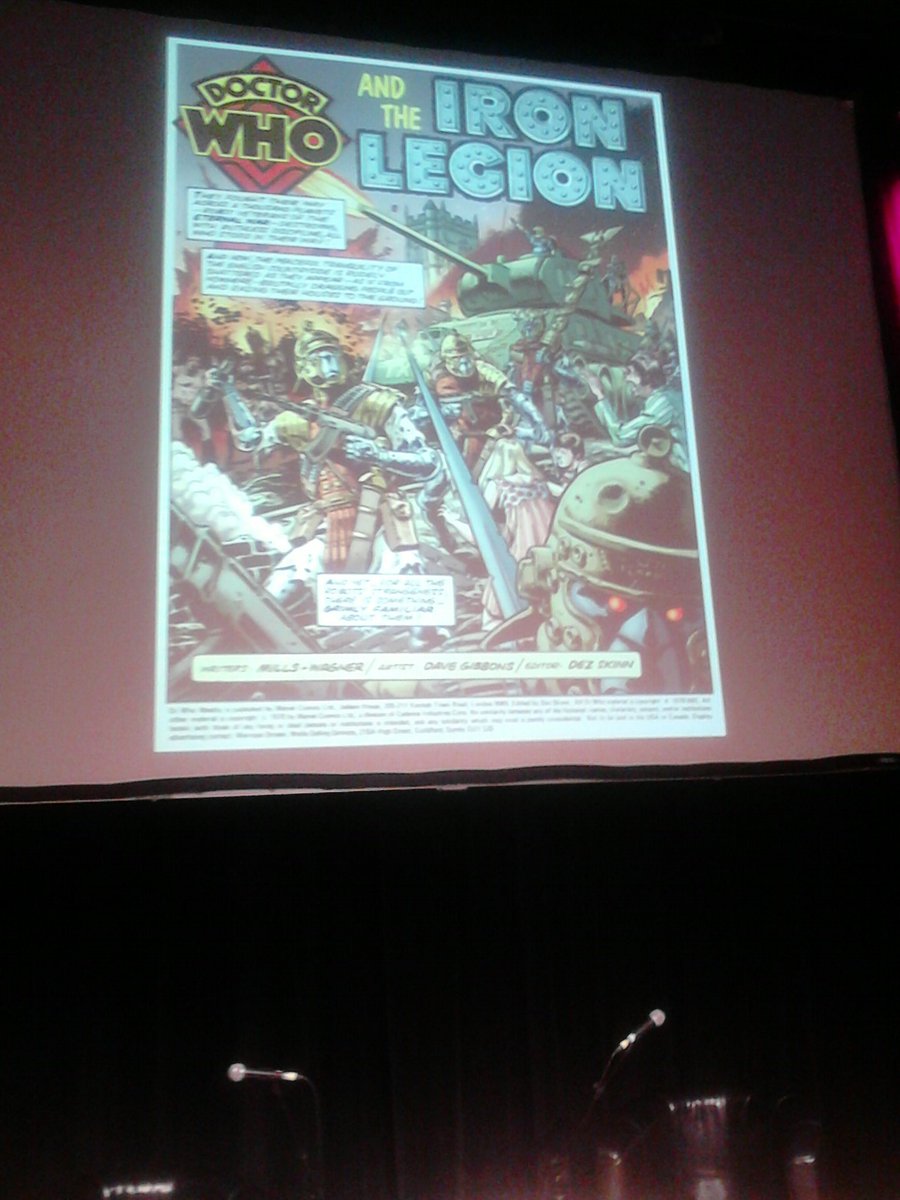 KevinStout9's tweet photo. . @davegibbons90 @wowfest discusses his work on issue 1 &amp; 500 of @DWMtweets #DWM500 @DoctorWhoP2P @doctorwhocomics https://t.co/DSqdkvuDVe