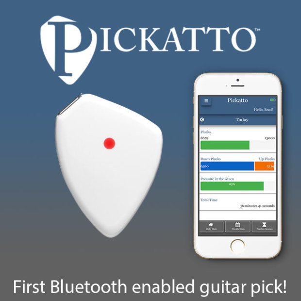 GadgetFlow's tweet image. Pre-Order Now: @pickatto gdfl.co/25oarBK Bluetooth enabled #guitarpick for modern #guitarists!