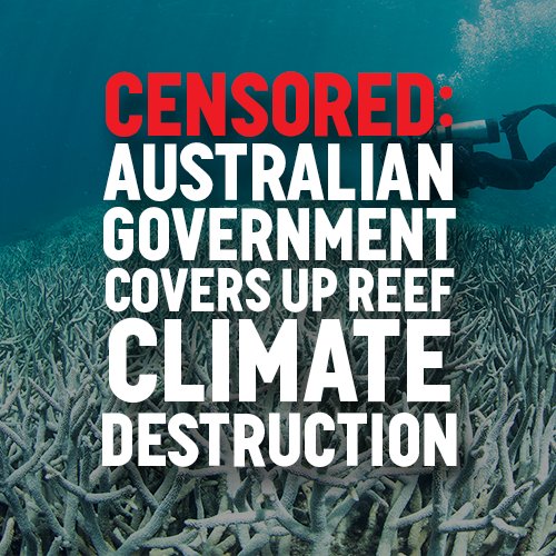 Completely unacceptable &amp; an abdication of responsibility on #climatechange and the #GreatBarrierReef by Government