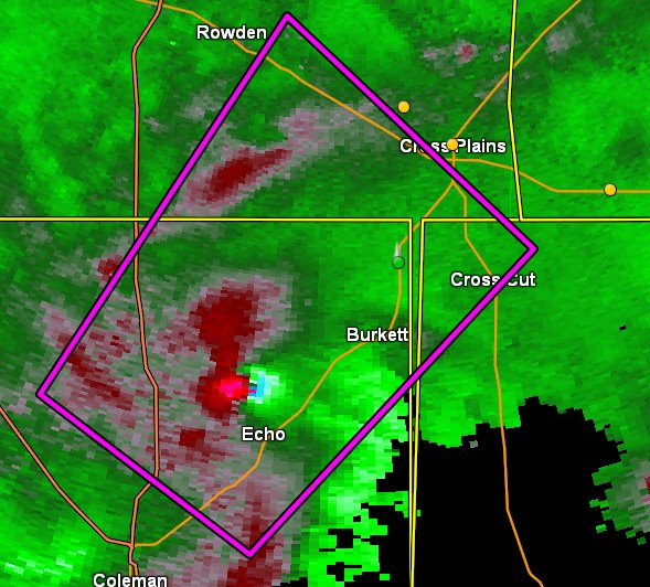 USTornadoes's tweet image. Tornado with debris signature moving ENE in Coleman County, Texas as of 8:10 CDT. #txwx