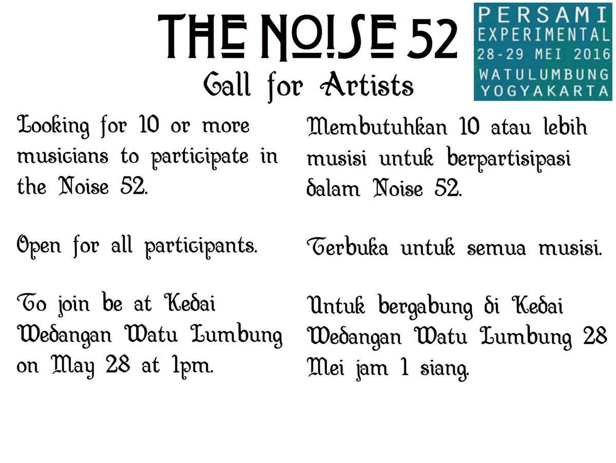Let's play! #noise52 #kombo #jnb #jogjanoisebombing #persamiexperimental
