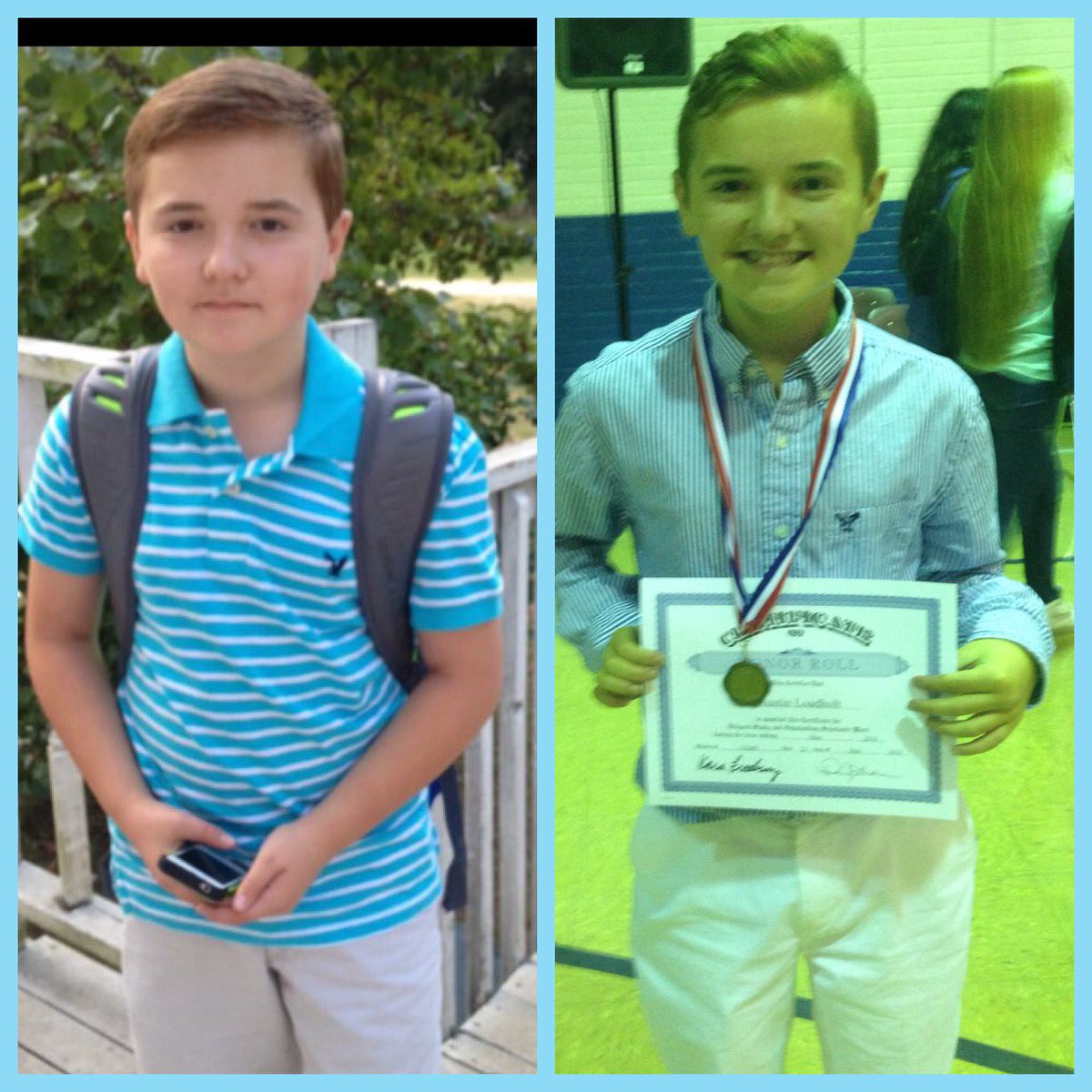 AustinLoadholt's tweet image. #firstdayof7thgrade #lastdayof7thgrade #honorrollallyear #NationalJuniorHonorSociety #Betaclub #readyforthesummer